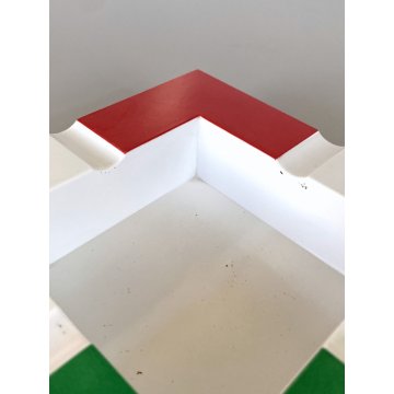 POSACENERE PUBBLICITARIO LACOSTE 14 x 14 CM MELAMMINA ADVERTISING ASHTRAY  '80