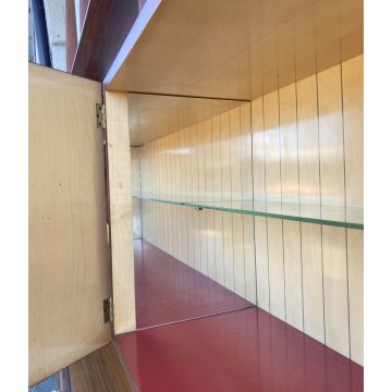 LIBRERIA TERRA CIELO CANTÙ DESIGN ANNI 50 LEGNO OTTONE LIBRARY VINTAGE SCAFFALE