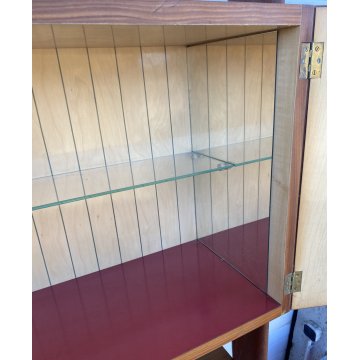 LIBRERIA TERRA CIELO CANTÙ DESIGN ANNI 50 LEGNO OTTONE LIBRARY VINTAGE SCAFFALE