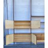 LIBRERIA TERRA CIELO CANTÙ DESIGN ANNI 50 LEGNO OTTONE LIBRARY VINTAGE SCAFFALE