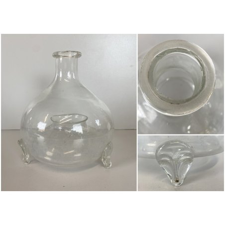 ANTICA MOSCAROLA VASO VETRO SOFFIATO TRASPARENTE  ACCHIAPPAMOSCHE MODERNARIATO