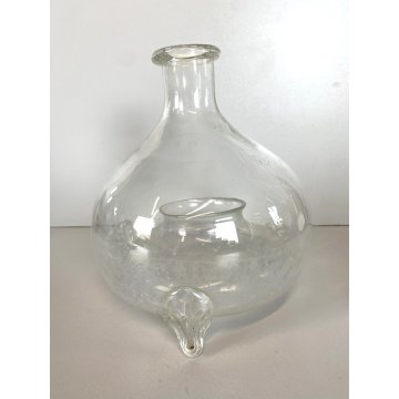 ANTICA MOSCAROLA VASO VETRO SOFFIATO TRASPARENTE  ACCHIAPPAMOSCHE MODERNARIATO