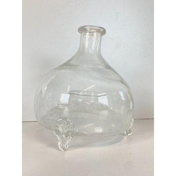 ANTICA MOSCAROLA VASO VETRO SOFFIATO TRASPARENTE  ACCHIAPPAMOSCHE MODERNARIATO