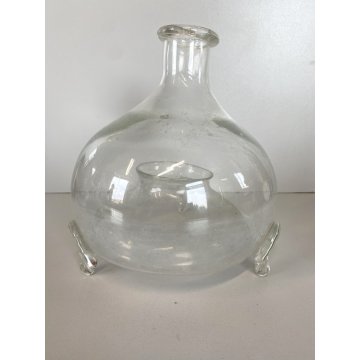 ANTICA MOSCAROLA VASO VETRO SOFFIATO TRASPARENTE  ACCHIAPPAMOSCHE MODERNARIATO