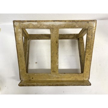 ANTICO LEGGIO D'ALTARE TAVOLO REGGILIBRO LEGNO CHIESA ORNATO GESSATO DORATO '700