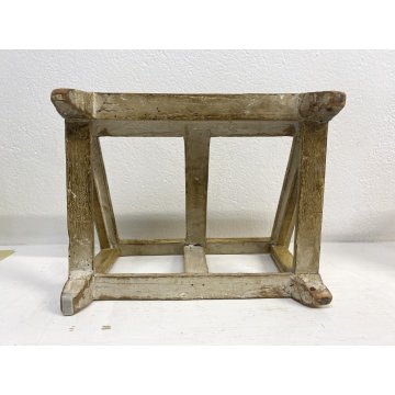 ANTICO LEGGIO D'ALTARE TAVOLO REGGILIBRO LEGNO CHIESA ORNATO GESSATO DORATO '700