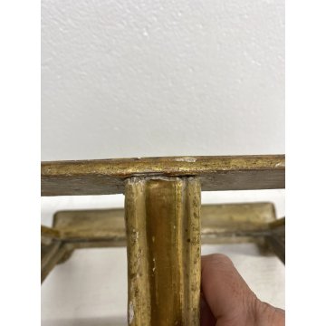 ANTICO LEGGIO D'ALTARE TAVOLO REGGILIBRO LEGNO CHIESA ORNATO GESSATO DORATO '700
