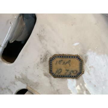 ANTICA SCULTURA DAMA con ARPA CERAMICA MAIOLICA G. Cacciapuoti n° ANNI 30