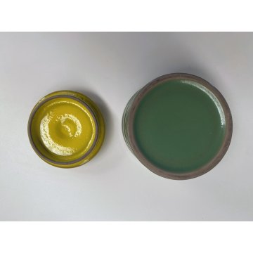 VINTAGE SET 6 pers. TE TISANA CERAMICA ERNESTINE SALERNO SMALTO VERDE GIALLO '60