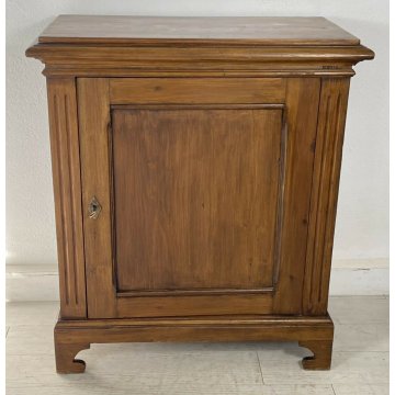 ANTICA PICCOLA CREDENZA LEGNO MASSELLO ABETE ANTA SINGOLA EPOCA 1800 RIPIANI