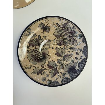 ANTICO SERVIZIO DOLCE FRUTTA 6 pers. 13 pz Molaroni Pesaro DECORO FLOREALE '900