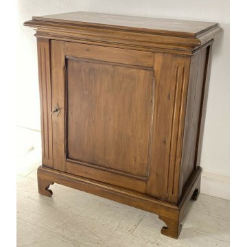 ANTICA PICCOLA CREDENZA LEGNO MASSELLO ABETE ANTA SINGOLA EPOCA 1800 RIPIANI