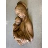 SCULTURA BASSORILIEVO CERAMICA Zaccagnini MADONNA GESU' BAMBINO 54x31x12 cm/h