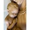 SCULTURA BASSORILIEVO CERAMICA Zaccagnini MADONNA GESU' BAMBINO 54x31x12 cm/h