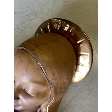 SCULTURA BASSORILIEVO CERAMICA Zaccagnini MADONNA GESU' BAMBINO 54x31x12 cm/h
