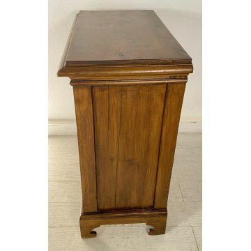 ANTICA PICCOLA CREDENZA LEGNO MASSELLO ABETE ANTA SINGOLA EPOCA 1800 RIPIANI