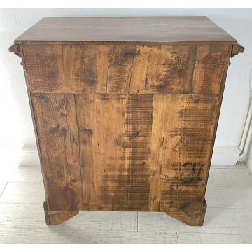 ANTICA PICCOLA CREDENZA LEGNO MASSELLO ABETE ANTA SINGOLA EPOCA 1800 RIPIANI