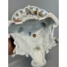 ALZATA CERAMICA CAPODIMONTE PUTTI MUSICISTI ANGIOLETTI DECORO FIORI VASO COPPA