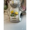ALZATA CERAMICA CAPODIMONTE PUTTI MUSICISTI ANGIOLETTI DECORO FIORI VASO COPPA