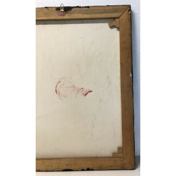 ANTICO QUADRO ASTRATTO ACRILICO SU TELA PROCACCINI CLAUDIO MILANO DIPINTO EPOCA 