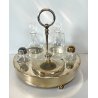 SET DA TAVOLA ARGENTATO PORTA PEPE OLIO SALE FORMAGGIERA FIRMATO FLEURON FRANCE