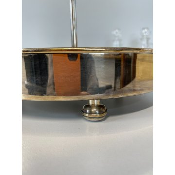 SET DA TAVOLA ARGENTATO PORTA PEPE OLIO SALE FORMAGGIERA FIRMATO FLEURON FRANCE