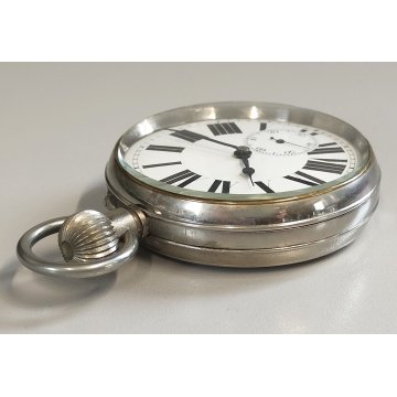 GRANDE OROLOGIO da TASCA FERROVIA epoca '900 Old Railways Pocket Watch CARROZZA