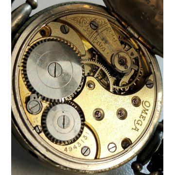 ANTICO OROLOGIO POLSO Omega 1916 WW1 Guerra MILITARE Old Wrist Watch TRINCEA war
