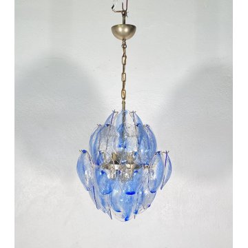 LAMPADARIO SOSPENSIONE VETRO MURANO LA MURRINA ATTR. Mazzega CEILING LAMP 1970
