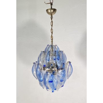 LAMPADARIO SOSPENSIONE VETRO MURANO LA MURRINA ATTR. Mazzega CEILING LAMP 1970