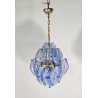 LAMPADARIO SOSPENSIONE VETRO MURANO LA MURRINA ATTR. Mazzega CEILING LAMP 1970