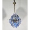 LAMPADARIO SOSPENSIONE VETRO MURANO LA MURRINA ATTR. Mazzega CEILING LAMP 1970