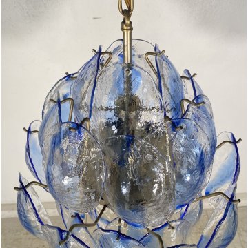 LAMPADARIO SOSPENSIONE VETRO MURANO LA MURRINA ATTR. Mazzega CEILING LAMP 1970