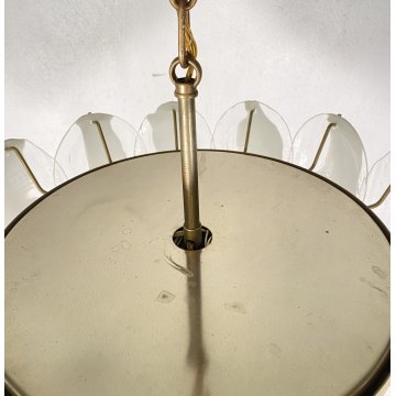 LAMPADARIO SOSPENSIONE VETRO MURANO LA MURRINA ATTR. Mazzega CEILING LAMP 1970