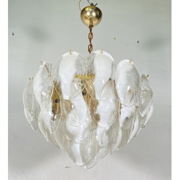LAMPADARIO SOSPENSIONE VETRO MURANO LA MURRINA ATTR. Mazzega CEILING LAMP 1970