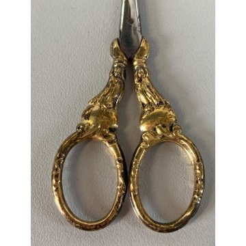 ANTICO SET STRUMENTI CUCITO VITTORIANO DORATO CUSTODIA LEGNO LACCATO  '800