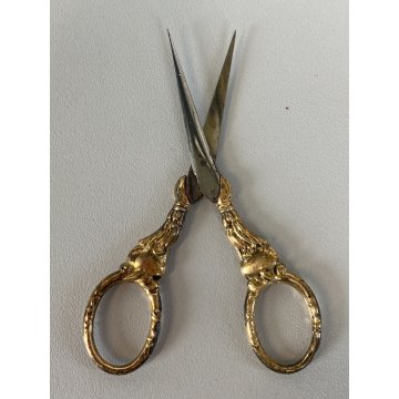 ANTICO SET STRUMENTI CUCITO VITTORIANO DORATO CUSTODIA LEGNO LACCATO  '800