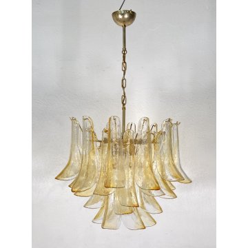LAMPADARIO SOSPENSIONE VETRO MURANO LA MURRINA ATTR. Mazzega CEILING LAMP 1970