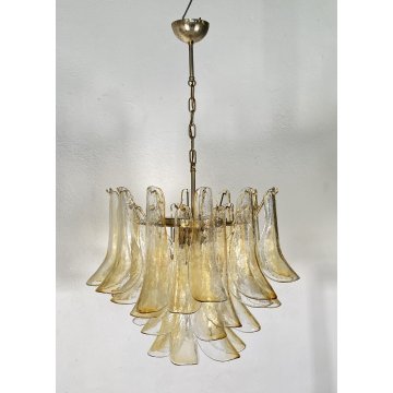 LAMPADARIO SOSPENSIONE VETRO MURANO LA MURRINA ATTR. Mazzega CEILING LAMP 1970