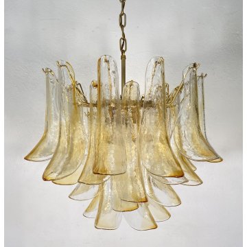 LAMPADARIO SOSPENSIONE VETRO MURANO LA MURRINA ATTR. Mazzega CEILING LAMP 1970
