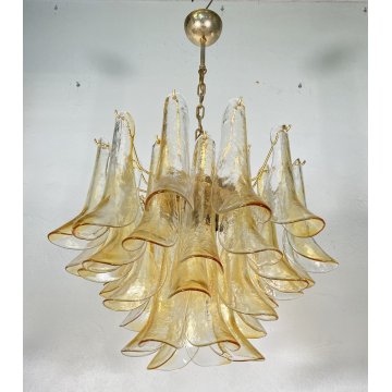 LAMPADARIO SOSPENSIONE VETRO MURANO LA MURRINA ATTR. Mazzega CEILING LAMP 1970