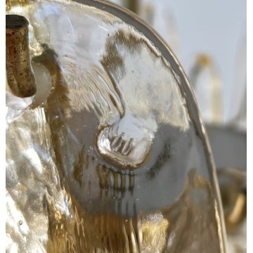 LAMPADARIO SOSPENSIONE VETRO MURANO LA MURRINA ATTR. Mazzega CEILING LAMP 1970