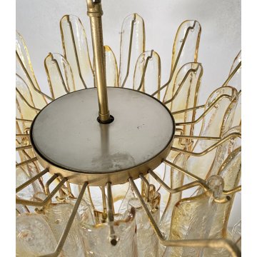 LAMPADARIO SOSPENSIONE VETRO MURANO LA MURRINA ATTR. Mazzega CEILING LAMP 1970