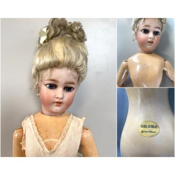 ANTICA BAMBOLA Simon & Halbing Size 7 BISQUE HEAD WOODEN BODY DOLL 56cm/h '800