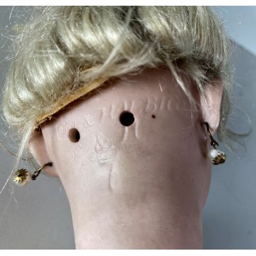 ANTICA BAMBOLA Simon & Halbing Size 7 BISQUE HEAD WOODEN BODY DOLL 56cm/h '800