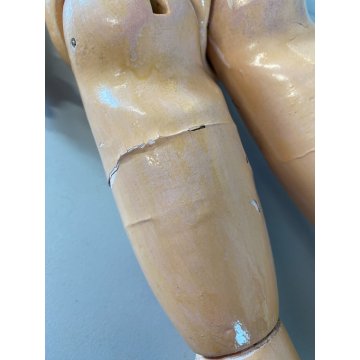 ANTICA BAMBOLA Simon & Halbing Size 7 BISQUE HEAD WOODEN BODY DOLL 56cm/h '800