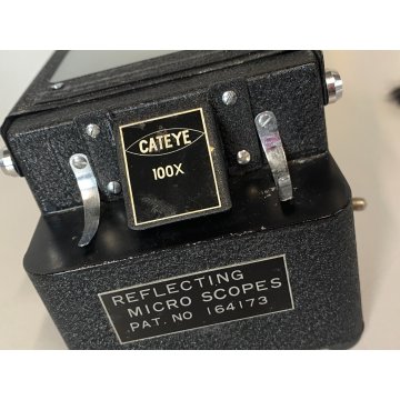 REFLECTING MICROSCOPE 100X Cateye Pat. no 164173 ORIGINAL BOX NON TESTATO '50/60