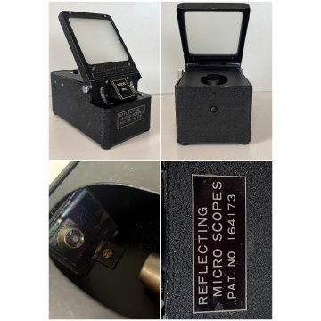 REFLECTING MICROSCOPE 100X Cateye Pat. no 164173 ORIGINAL BOX NON TESTATO '50/60