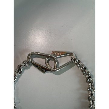 COLLANA DOLCE & GABBANA PORTAFORTUNA CORNETTI MOSCHETTONI ARGENTATA PEPERONCINI