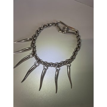 COLLANA DOLCE & GABBANA PORTAFORTUNA CORNETTI MOSCHETTONI ARGENTATA PEPERONCINI